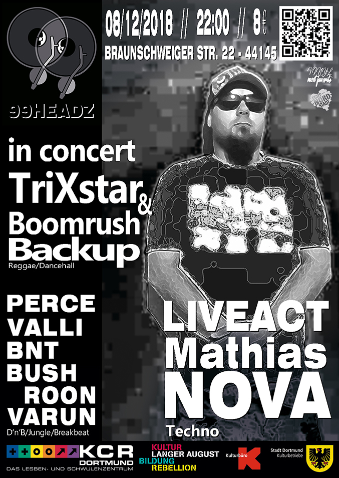 ‘TriXstar & Boomrush Backup’ und ‘Mathias Nova’ zu Gast bei den 99headz