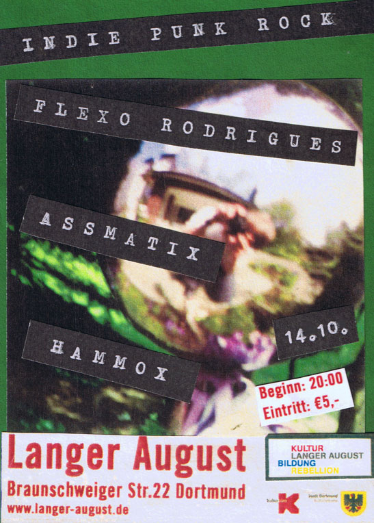 Plakat: Konzert mit Assmatix, Hammox und Flexo Rodriguez