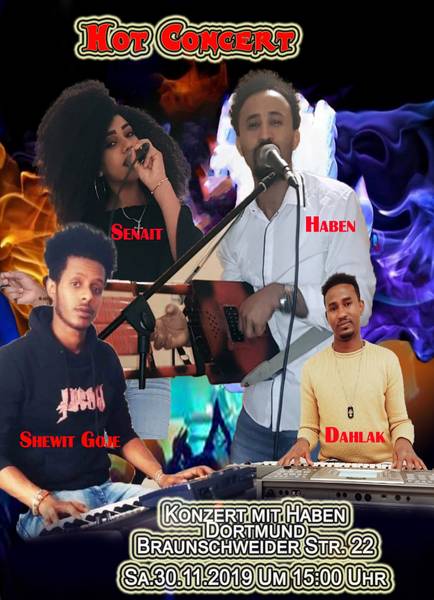 Plakat: Konzert mit Haben, Dahlak, Shewit Goje und Senait