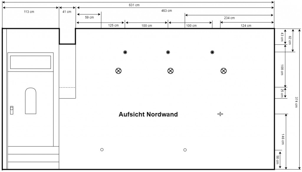 Aufsicht Nordwand