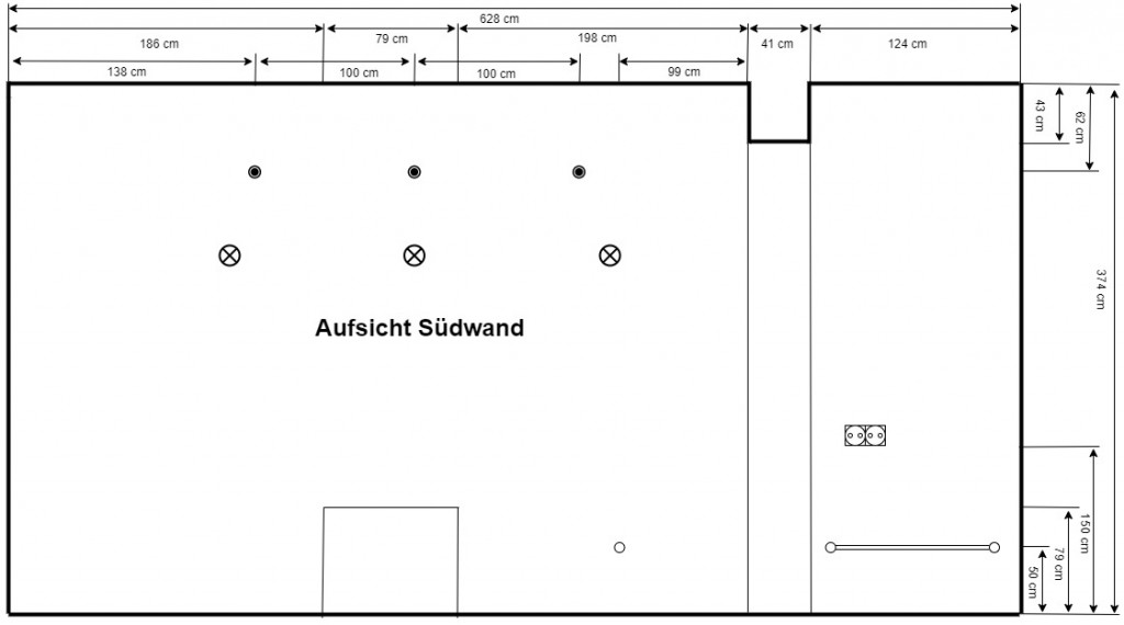 Aufsicht Südwand